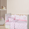 Σετ Σεντόνια Κούνιας 3 Τεμαχίων Das Home 4917 White-Pink 130x170