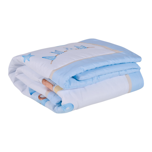 Πάπλωμα Κούνιας Das Baby 4918 Blue-White-Ochre...