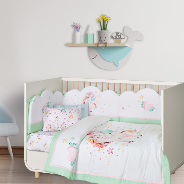 Πάντα Κούνιας Das Home 4919 Mint-White-Pink 45x195