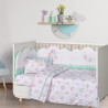 Σετ Σεντόνια Κούνιας 3 Τεμαχίων Das Home 4919 White-Pink-Mint 130x170