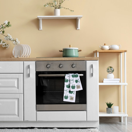 Σετ Ποτηρόπανα 2 Τεμαχίων Das Home 0739 White-Green 40x60