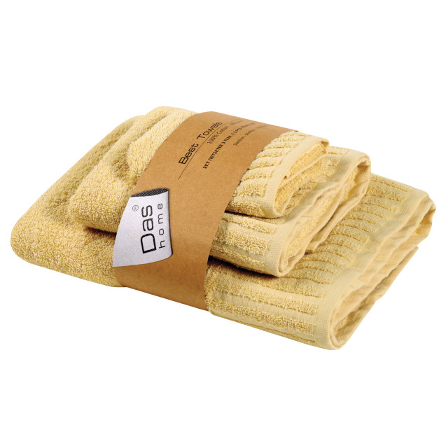 Σετ Πετσέτες 3 Τεμαχίων Das Home 0752 Yellow