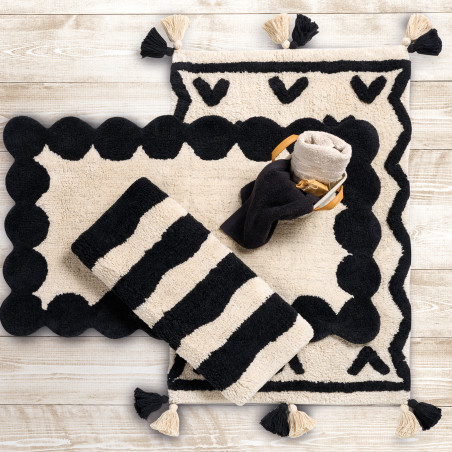 Ταπέτο Μπάνιου Das Home 0768 Ivory-Black 50x80