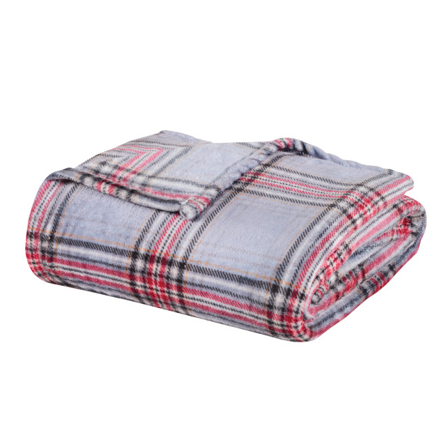 Κουβέρτα Fleece Καναπέ Das Home 1362 Grey-Red...