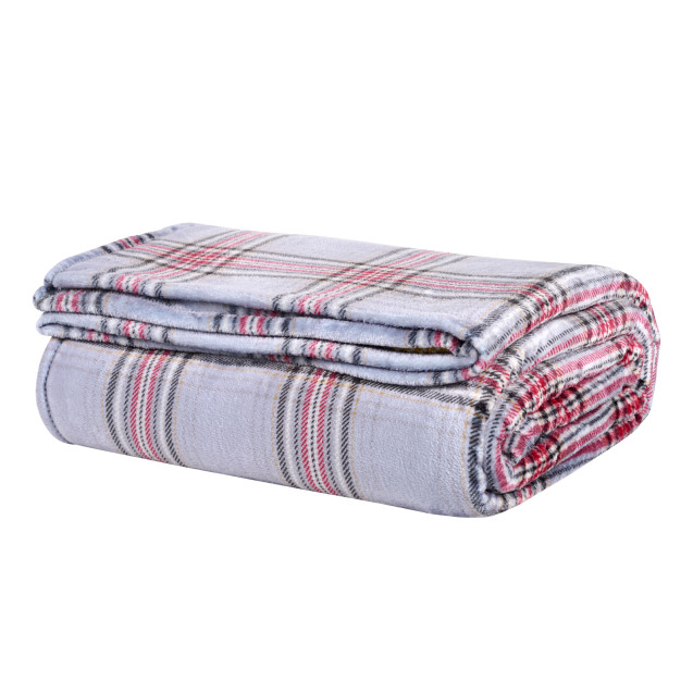 Κουβέρτα Fleece Μονή Das Home 1362 Grey-Red...