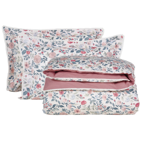 Σετ Παπλωματοθήκη Υπέρδιπλη 3 Τεμαχίων Das Home 1683 Green-Pink 220x240