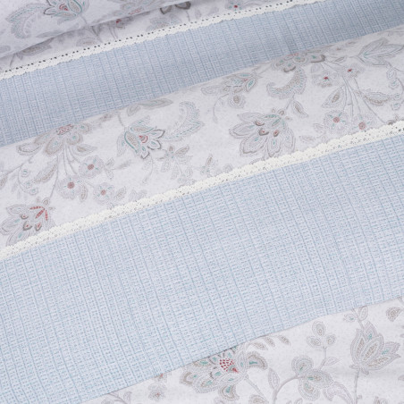 Σετ Σεντόνια Υπέρδιπλα 4 Τεμαχίων Das Home 1684 Grey-Green-Bordeaux 240x260