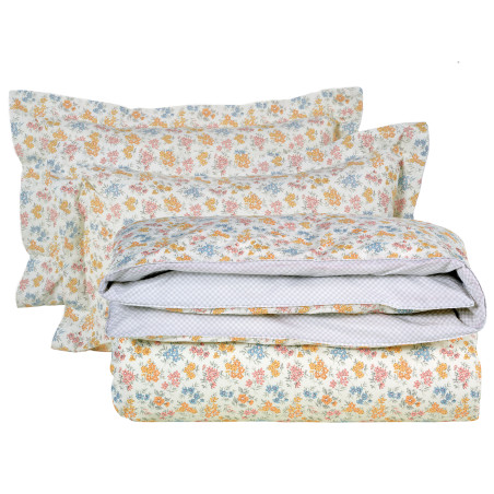 Σετ Σεντόνια King Size 4 Τεμαχίων Das Home 3001 Cream-Mint-Salmon 260x280