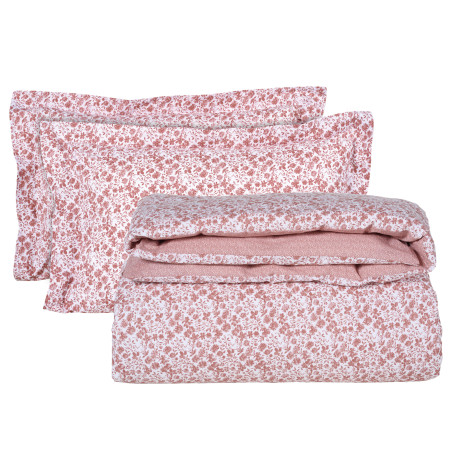 Σετ Παπλωματοθήκη Υπέρδιπλη 3 Τεμαχίων Das Home 3003 White-Nude 220x240