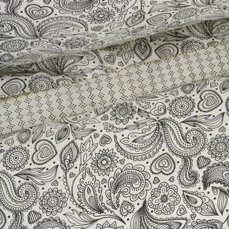 Σετ Σεντόνια King Size 4 Τεμαχίων Das Home 3004 White-Black 260x280