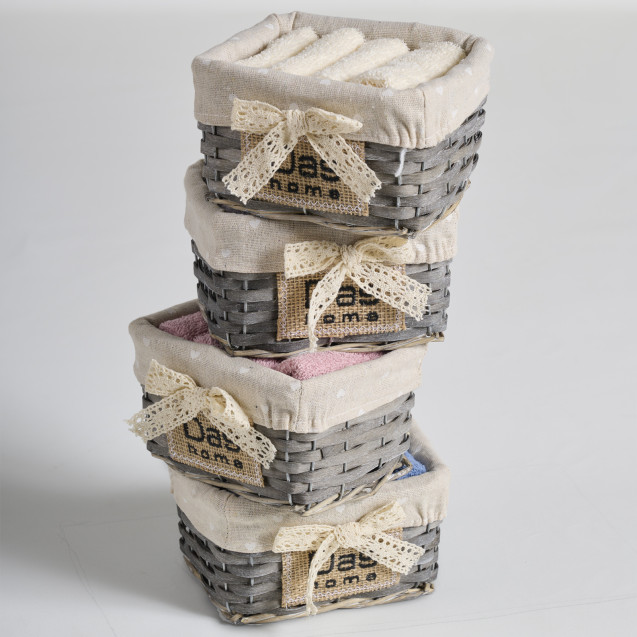 Σετ Λαβέτες 4 Τεμαχίων Das Home 4000 Ecru 30x30