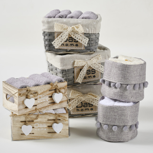 Σετ Λαβέτες 4 Τεμαχίων Das Home 4005 Grey 30x30