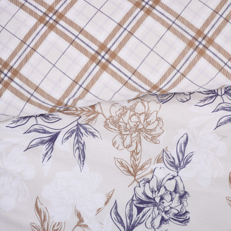 Σετ Παπλωματοθήκη Μονή 2 Τεμαχίων Das Home 5422 Taupe-Blue 160x240