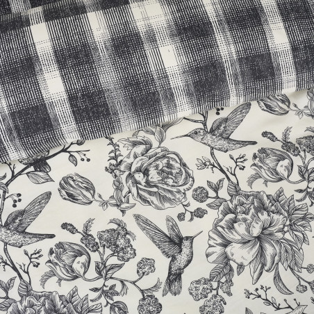 Σετ Παπλωματοθήκη Μονή 2 Τεμαχίων Das Home 9648 Cream-Black 160x240