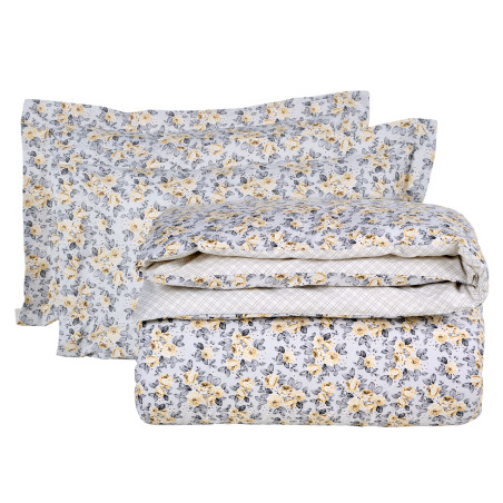 Σετ Σεντόνια Υπέρδιπλα 4 Τεμαχίων Das Home 9650 Grey-Ivory 240x260