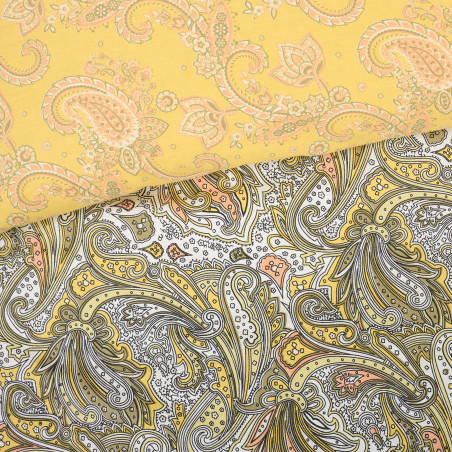 Σετ Παπλωματοθήκη Μονή 2 Τεμαχίων Das Home 9651 Ochre-Ivory-Taupe 160x240