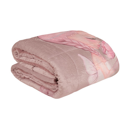 Παιδικό Κουβερτοπάπλωμα με Γούνα Sherpa Μονό Das Home 4920 Pink-Nude 160x220