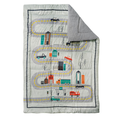 Παιδικό Κουβερτοπάπλωμα με Γούνα Sherpa Μονό Das Home 4924 Grey 160x220