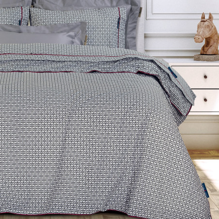 Σετ Παπλωματοθήκη Υπέρδιπλη 3 Τεμαχίων Greenwich Polo Club 2213 Grey-Black 220x240