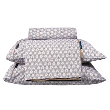 Σετ Παπλωματοθήκη King Size 3 Τεμαχίων Greenwich Polo Club 2215 Black-Taupe 240x260