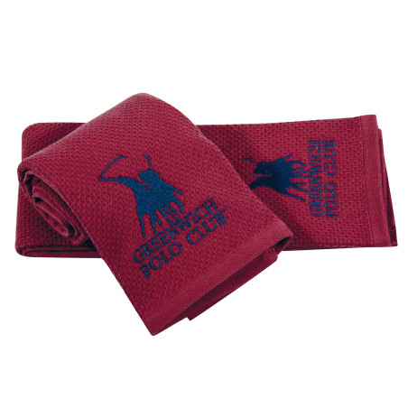 Σετ Ποτηρόπανα 2 Τεμαχίων Greenwich Polo Club 2802 Κοκκινο 40x60