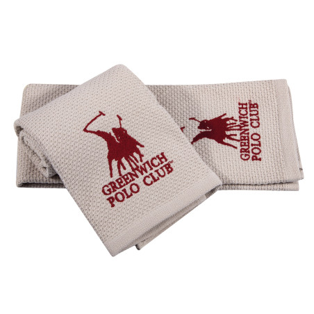 Σετ Ποτηρόπανα 2 Τεμαχίων Greenwich Polo Club 2803 Taupe 40x60