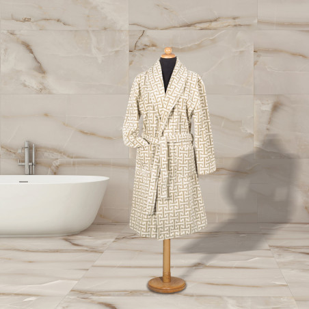 Μπουρνούζι Greenwich Polo Club 3093 Taupe-Ecru LARGE