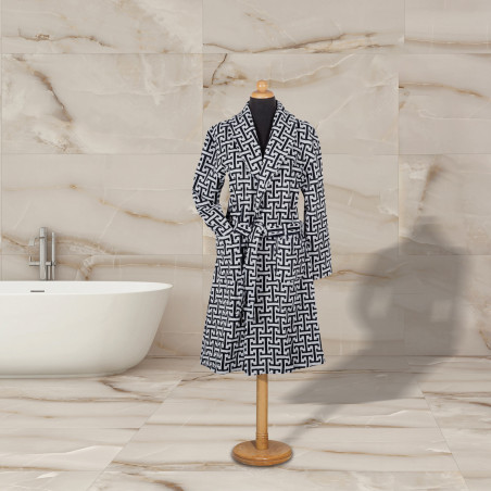 Μπουρνούζι Greenwich Polo Club 3094 Black-Grey MEDIUM