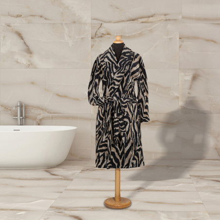 Μπουρνούζι Greenwich Polo Club 3098 Ecru-Black LARGE