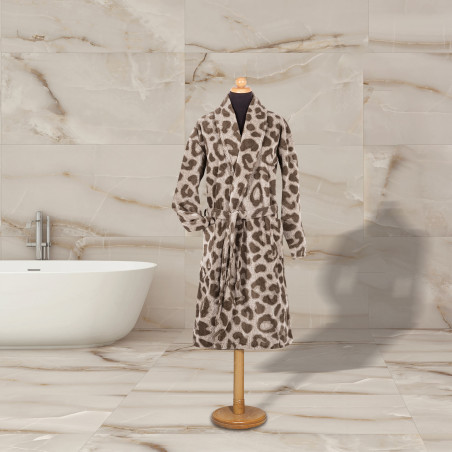 Μπουρνούζι Greenwich Polo Club 3099 Taupe-Black LARGE