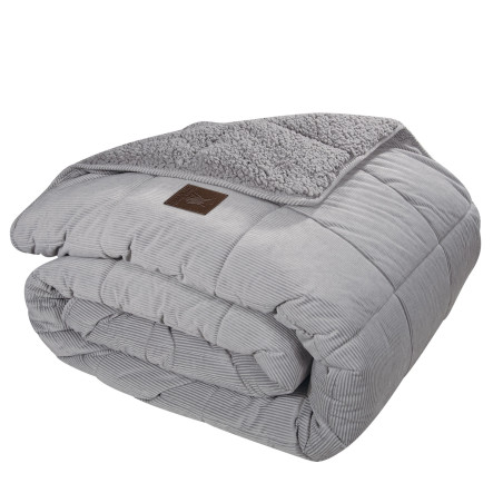 Κουβερτοπάπλωμα Υπέρδιπλο με Γούνα Sherpa Greenwich Polo Club 3480 Grey 220x240