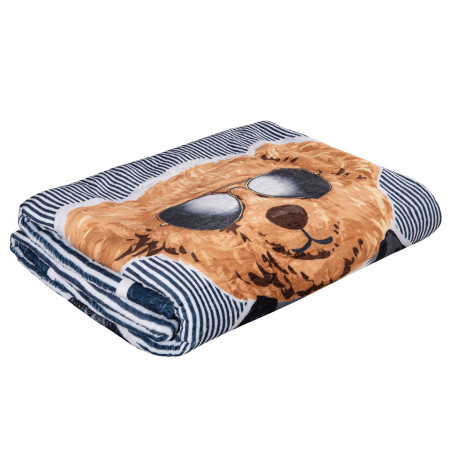 Παιδική Κουβέρτα Fleece Μονή Greenwich Polo Club 8838 Blue-White 160x220