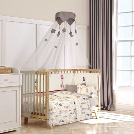 Σετ Σεντόνια Κούνιας 3 Τεμαχίων Greenwich Polo Club 8850 Beige-Bordeaux-Ochre 130x170