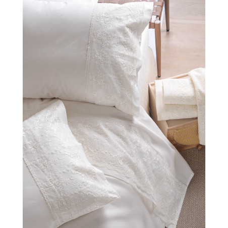 Σετ Σεντόνια Υπέρδιπλα 4 Τεμαχίων Rythmos Dione Εκρου 230x260