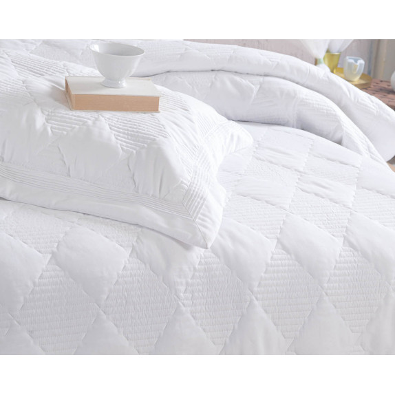 Σετ Κουβερλί Υπέρδιπλο 3 Τεμαχίων Rythmos  Charmy Λευκο...