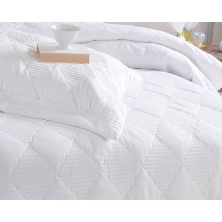 Σετ Κουβερλί Υπέρδιπλο 3 Τεμαχίων Rythmos  Charmy Λευκο 235x250