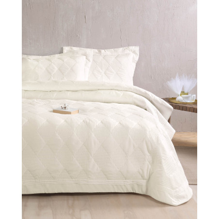 Σετ Κουβερλί και Σεντόνια Υπέρδιπλα 7 Τεμαχίων Rythmos Charmy Λευκο 240x260