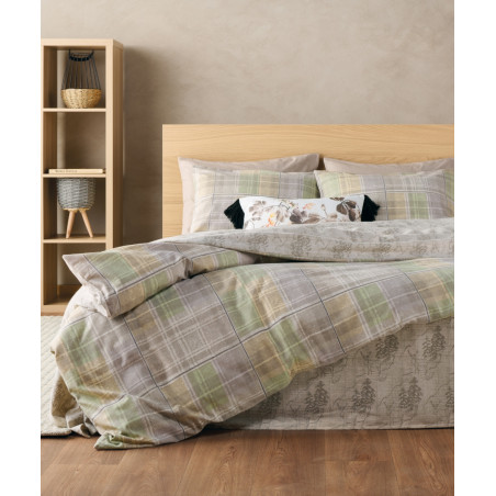 Σετ Σεντόνια Φανελένια King Size 4 Τεμαχίων Kentia Carpaccio 26 260x270