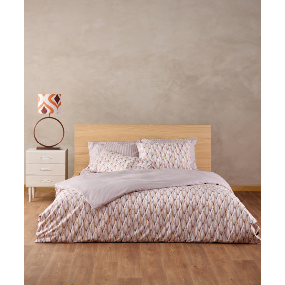 Σετ Παπλωματοθήκη Μονή 2 Τεμαχίων Kentia Crystal 14 165x245