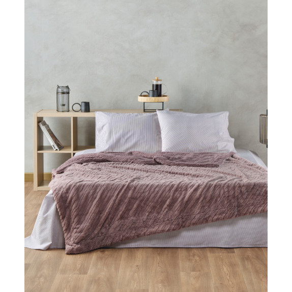 Κουβέρτα Γούνινη με Sherpa Μονή Kentia Lilibeth 20 160x220