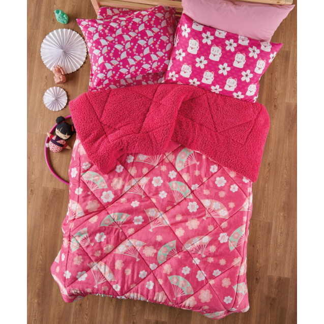 Παιδικό Κουβερτοπάπλωμα Μονό Kentia Maneki 160x220