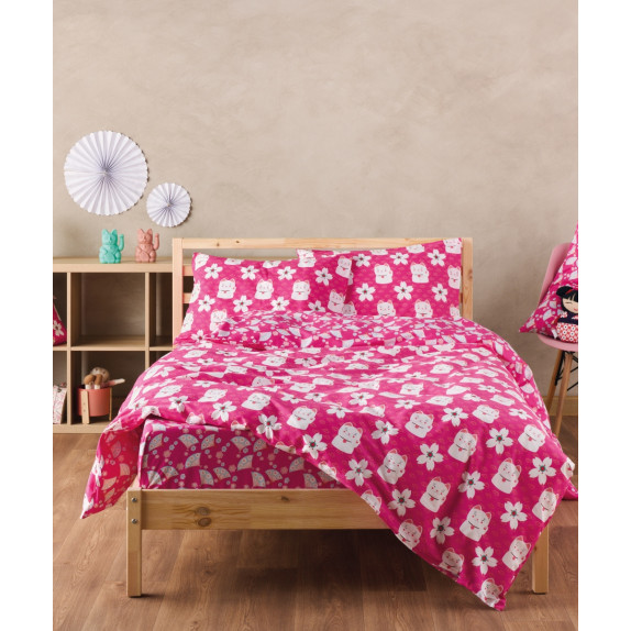 Σετ Παιδική Παπλωματοθήκη Μονή 2 Τεμαχίων Kentia Maneki...