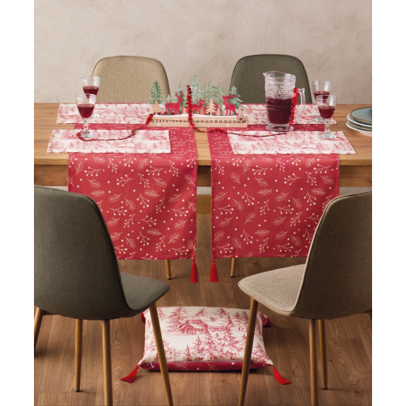 Σετ Σουπλά 4 Τεμαχίων Kentia Snow 2419 33x45