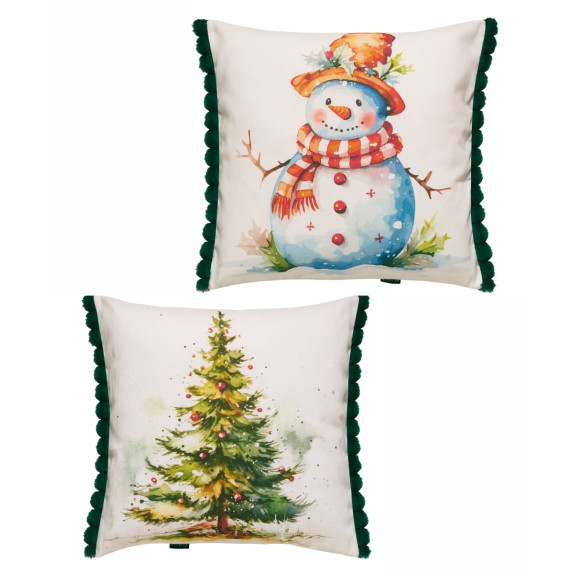 Σετ Μαξιλαροθήκες Διακόσμησης 2 Τεμαχίων Kentia Snow 2421...