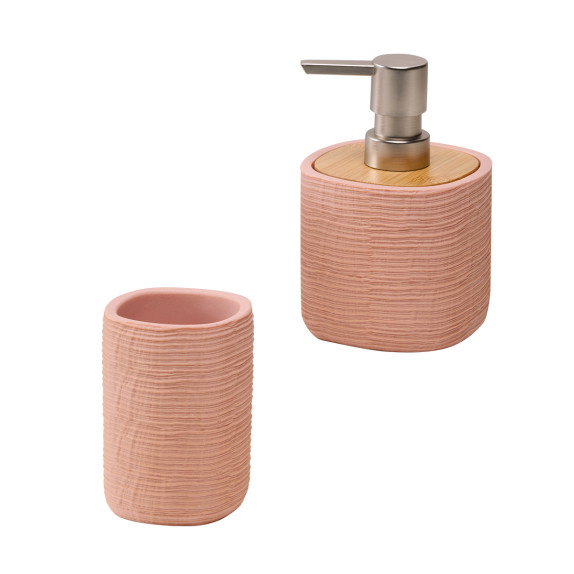 Σετ Δοχείο Κρεμοσάπουνου & Ποτήρι Μπάνιου Kentia Spirit 247