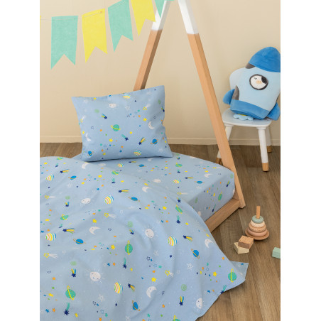 Σετ Σεντόνια Φανελένια Κούνιας Με Λάστιχο 3 Τεμαχίων Pp100