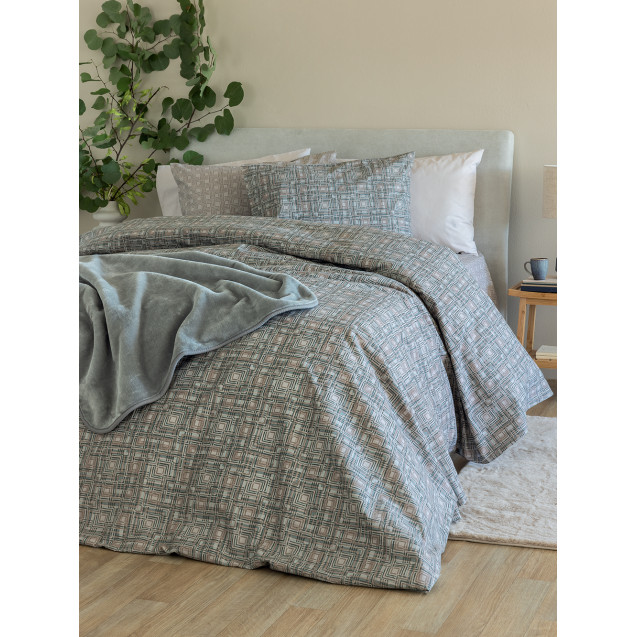 Σετ Σεντόνια Φανελένια Υπέρδιπλα 4 Τεμαχίων...