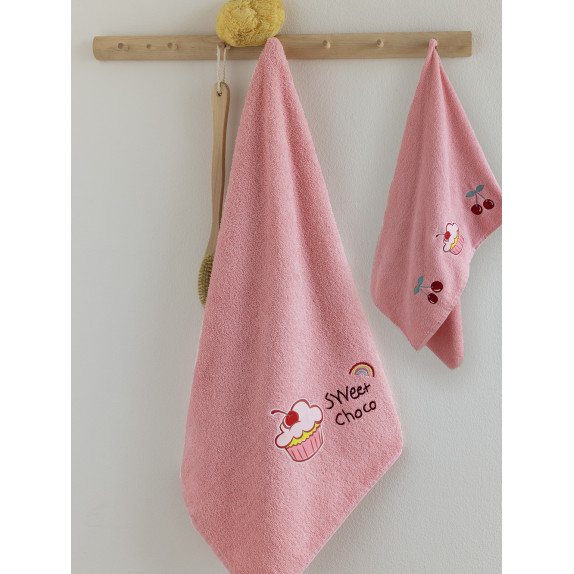 Σετ Παιδικές Πετσέτες 2 Τεμαχίων Palamaiki Kids Bath Choco