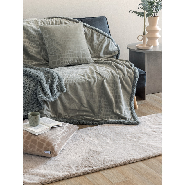 Μαξιλαροθήκη Διακόσμησης Palamaiki 45x45 FLO GREY