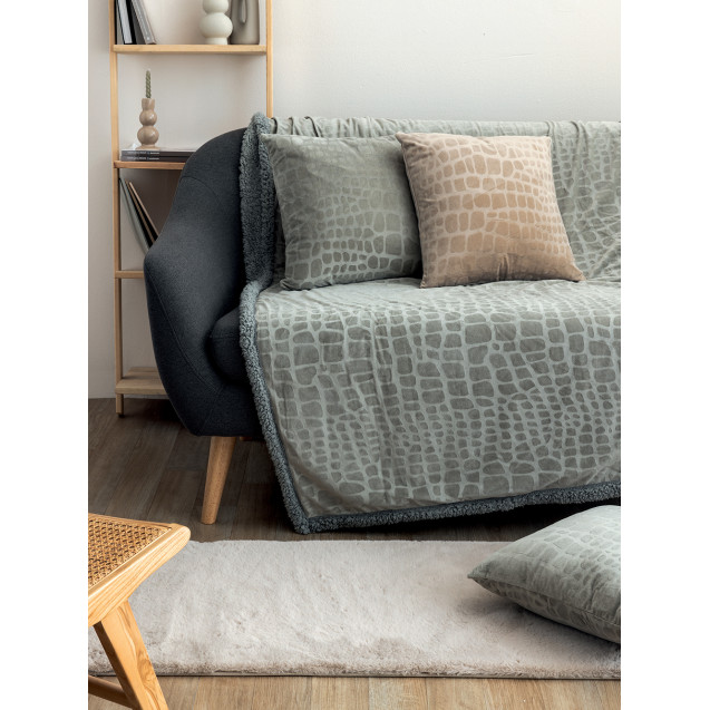 Μαξιλαροθήκη Διακόσμησης Palamaiki 45x45 FLO BEIGE